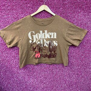 Disney Mickey Mouse Golden Days Brown Crop Top XL